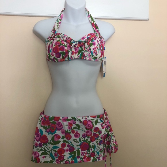 2 piece Bleu Rod Beattie pink floral swimsuit size 4 - Picture 7 of 8
